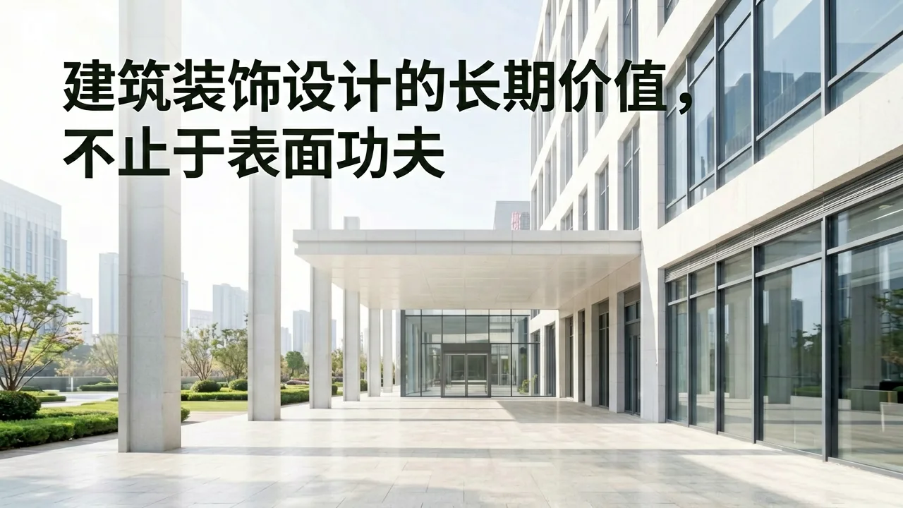 建筑装饰设计的长期价值,不止于表面功夫
